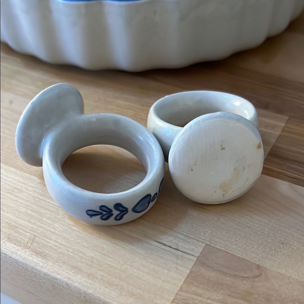 Pfaltzgraff stoneware napkin rings